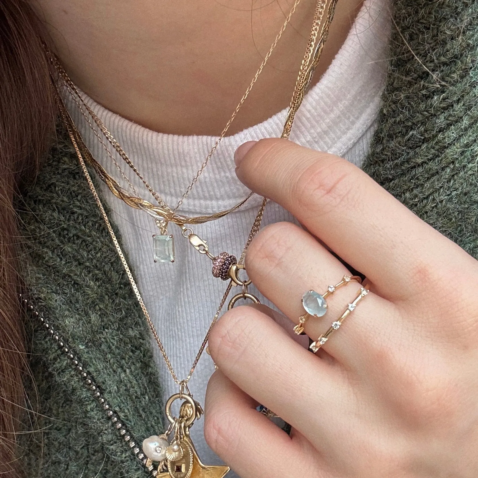 Solid Gold 2025 March Capsule Classic Aquamarine Statement Ring