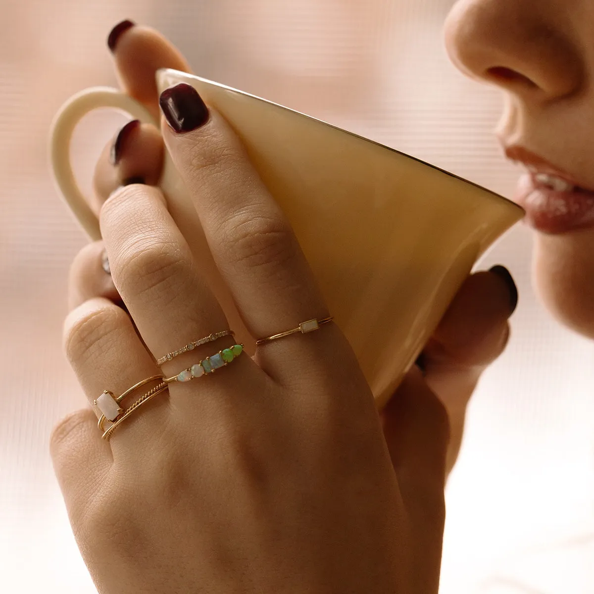 Solid Gold Essential Baguette Birthstone Ring