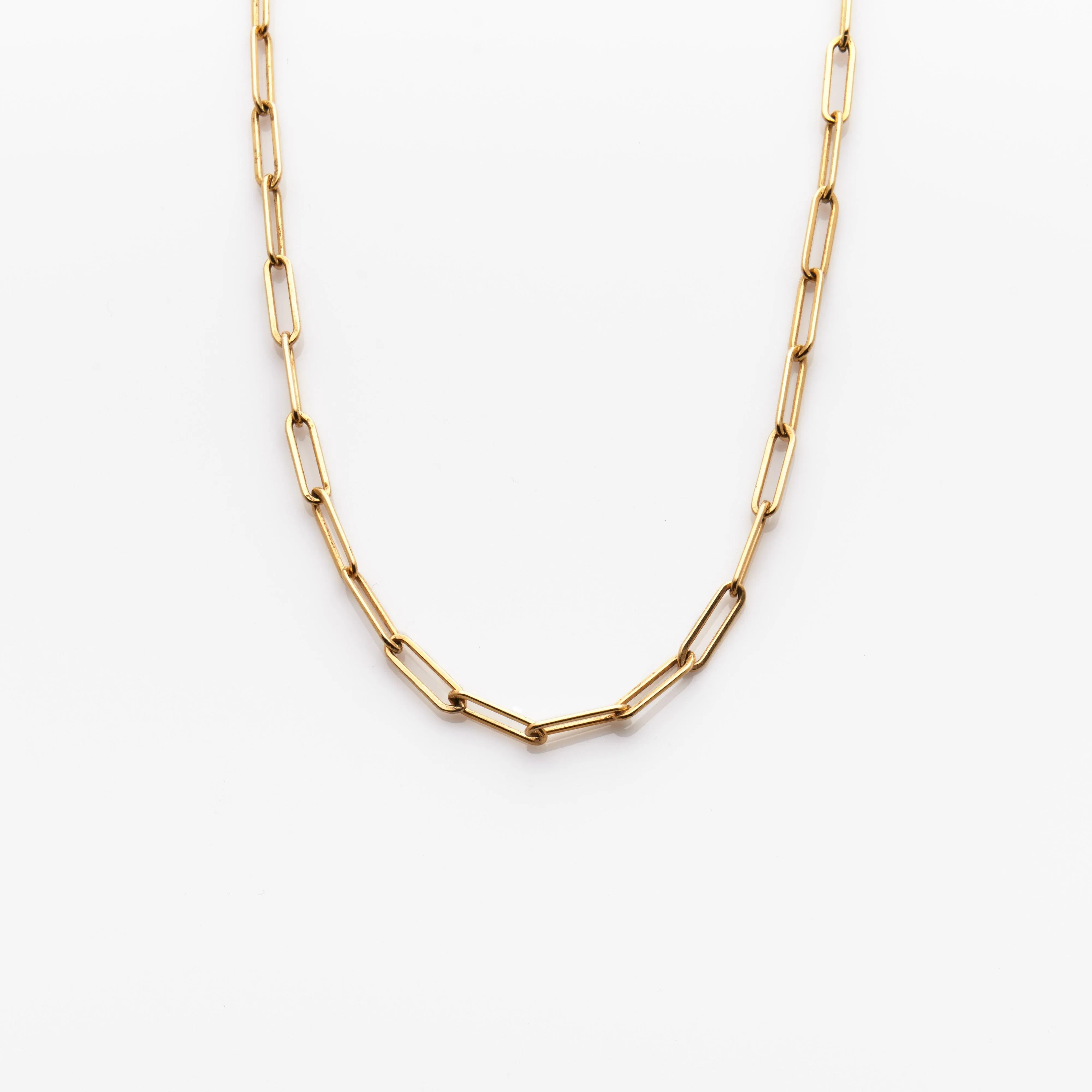 Solid Gold Flat Draw Chain