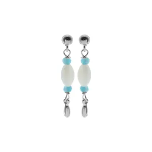 Sophia amazonite and MOP drop earrings