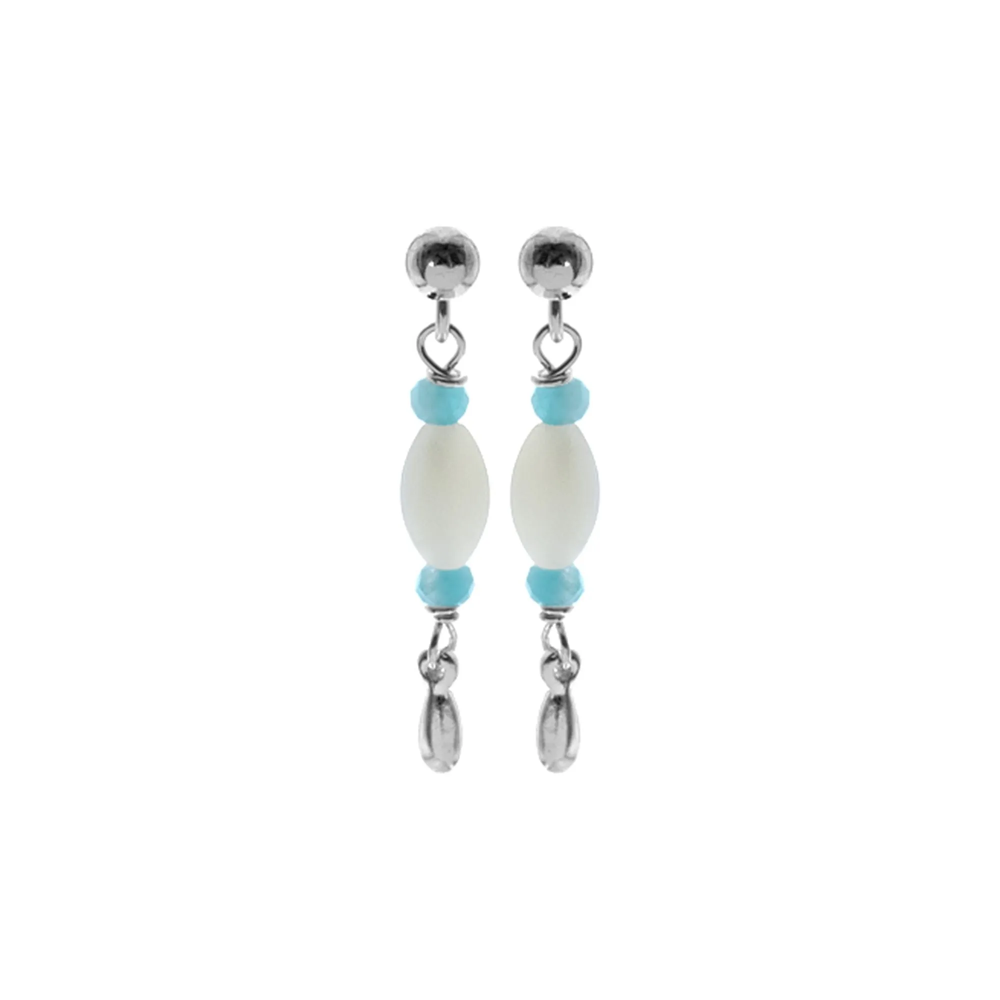 Sophia amazonite and MOP drop earrings