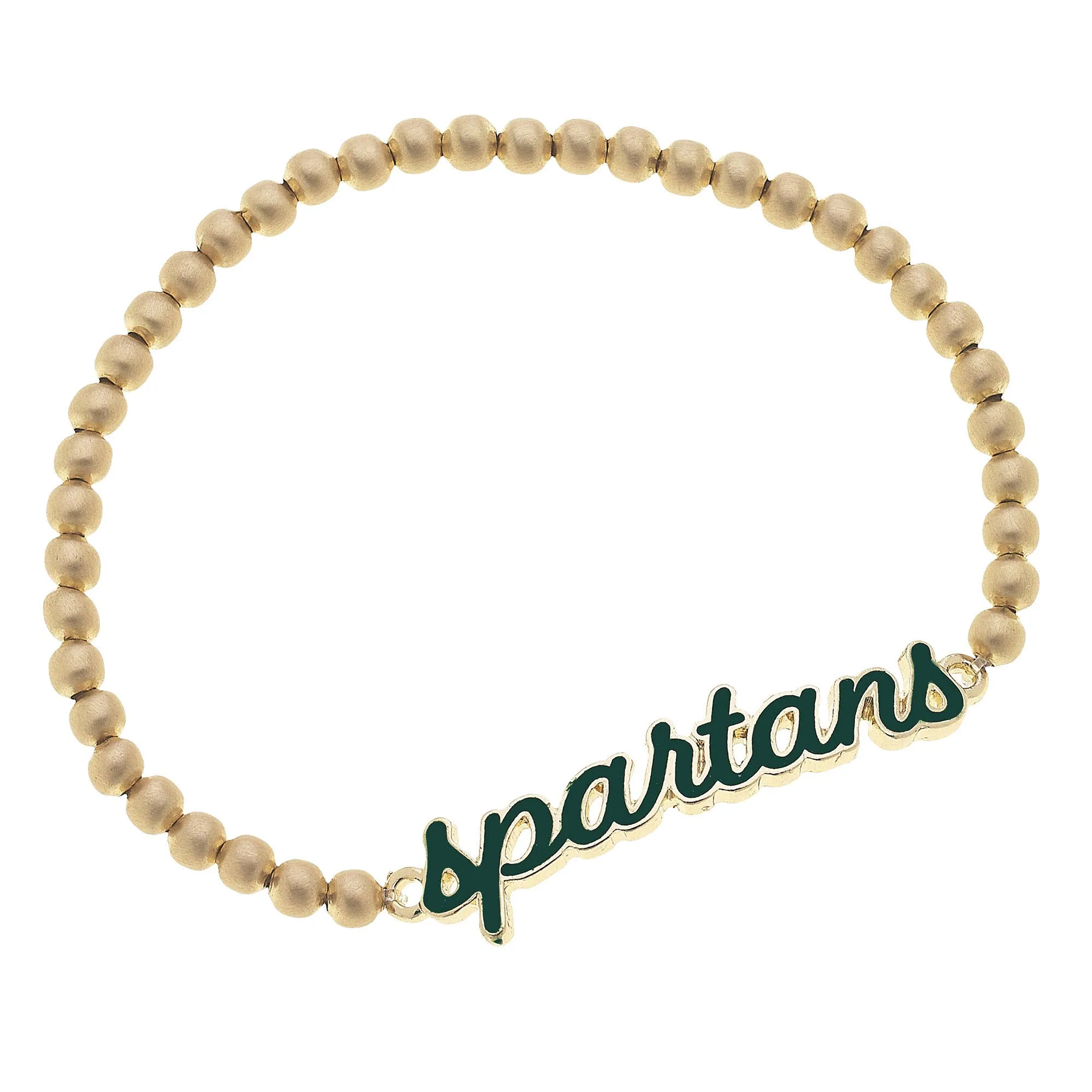 Spartans Enamel Script Stretch Bracelet