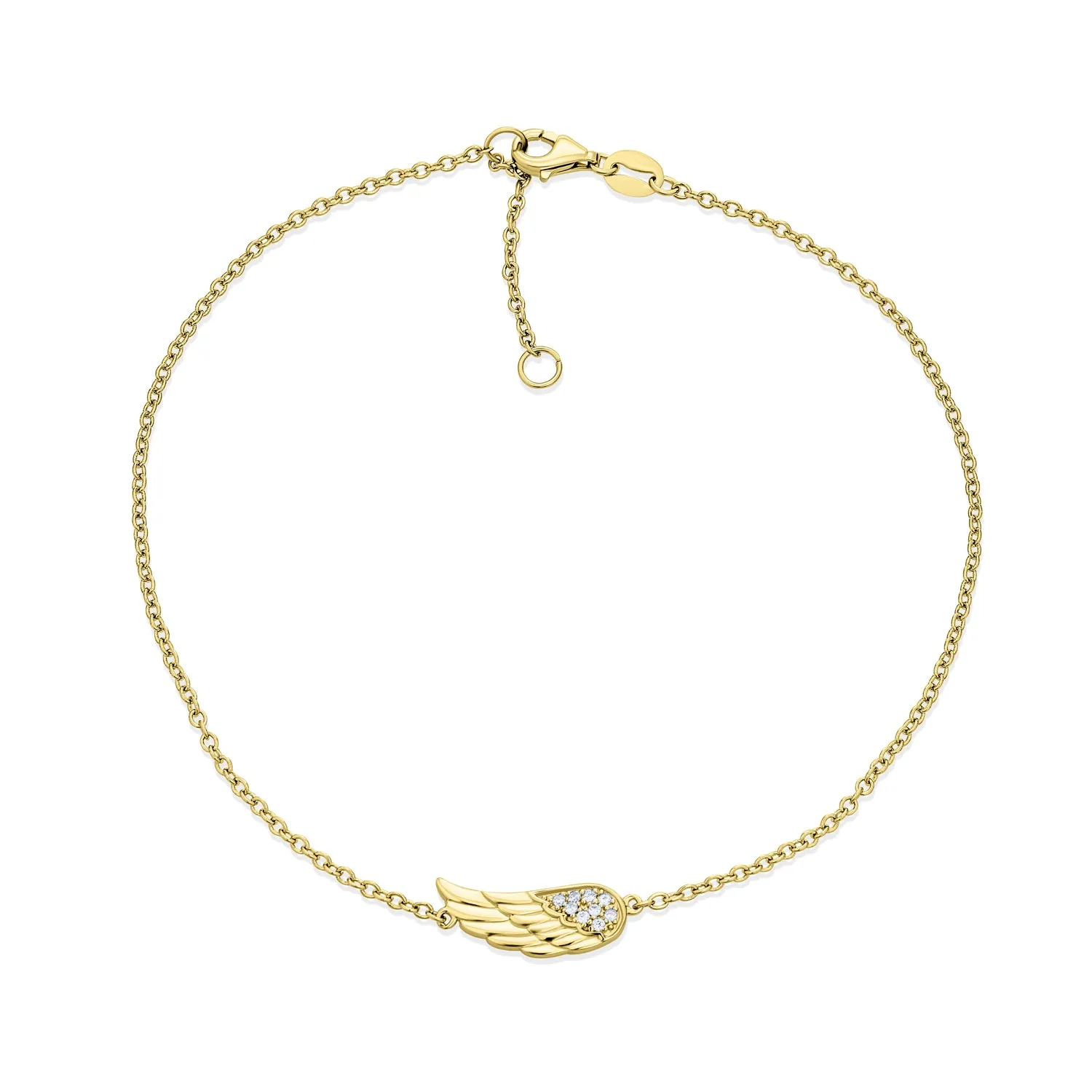 Spiritual Guardian Angel Wing Evil Eye Anklet Ankle Bracelet Gold Plated Silver