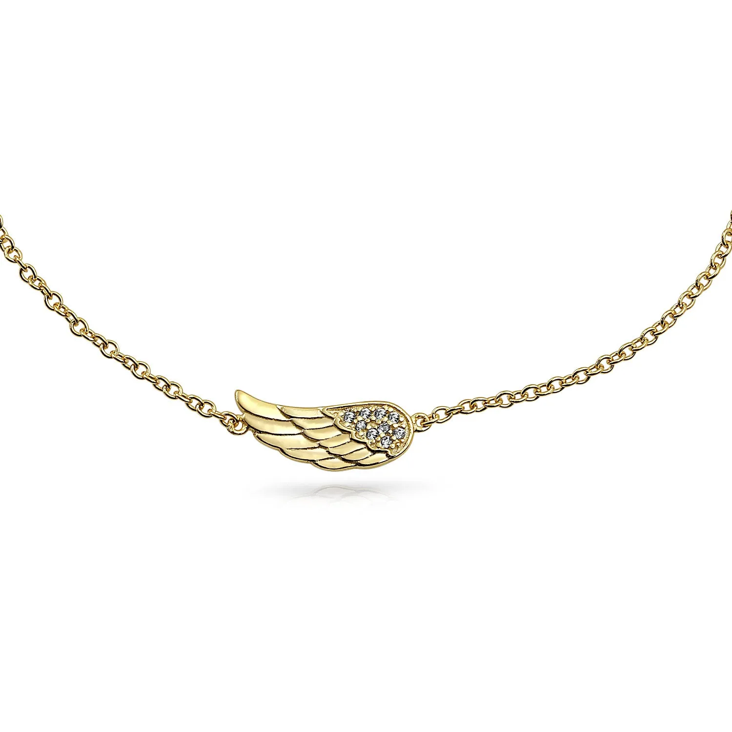 Spiritual Guardian Angel Wing Evil Eye Anklet Ankle Bracelet Gold Plated Silver