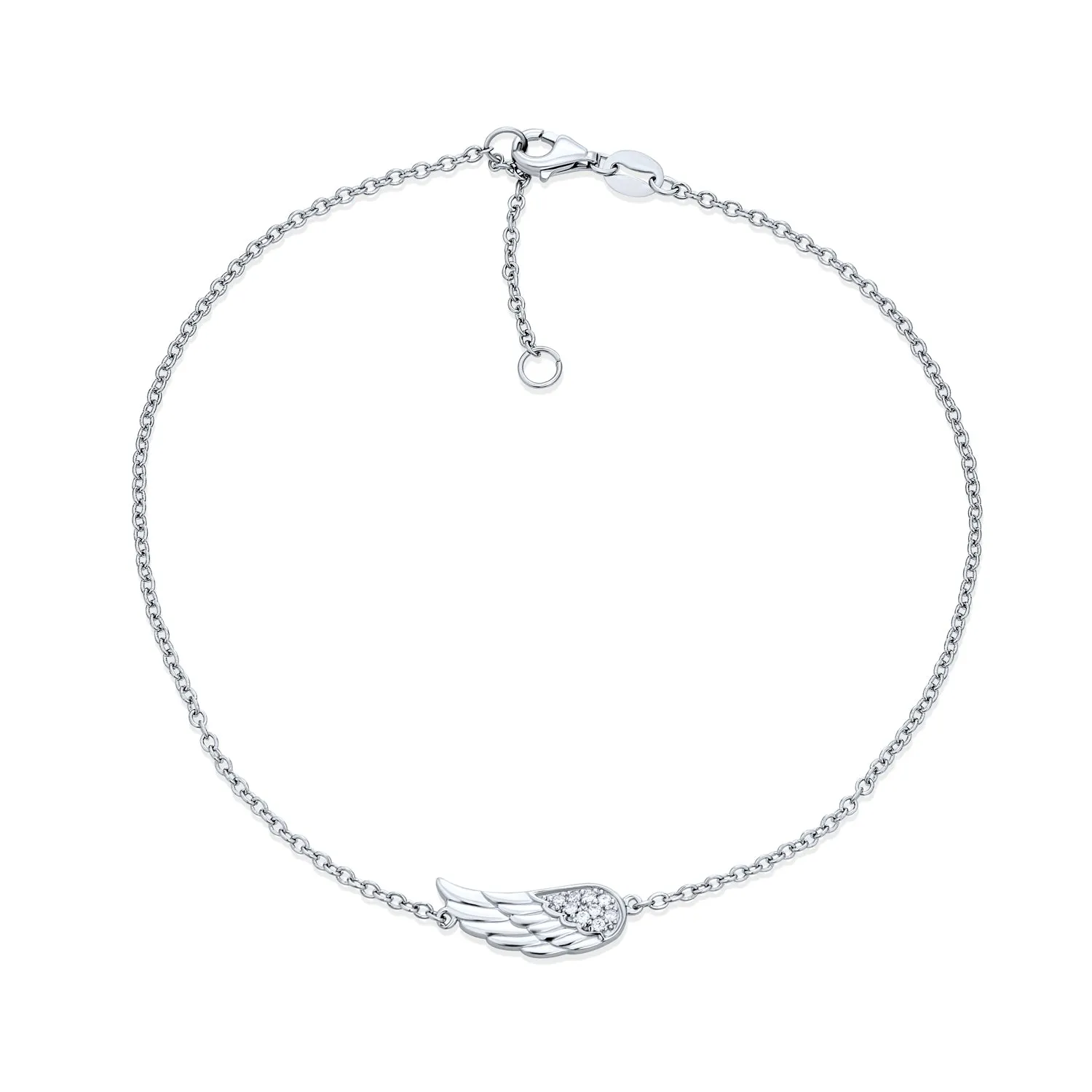 Spiritual Guardian Angel Wing Evil Eye Anklet Ankle Bracelet Gold Plated Silver