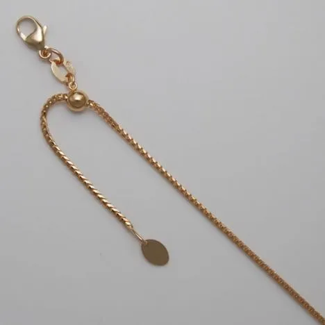 Springer's Collection 14K Yellow Gold 22" Franco Link Chain Adjustable