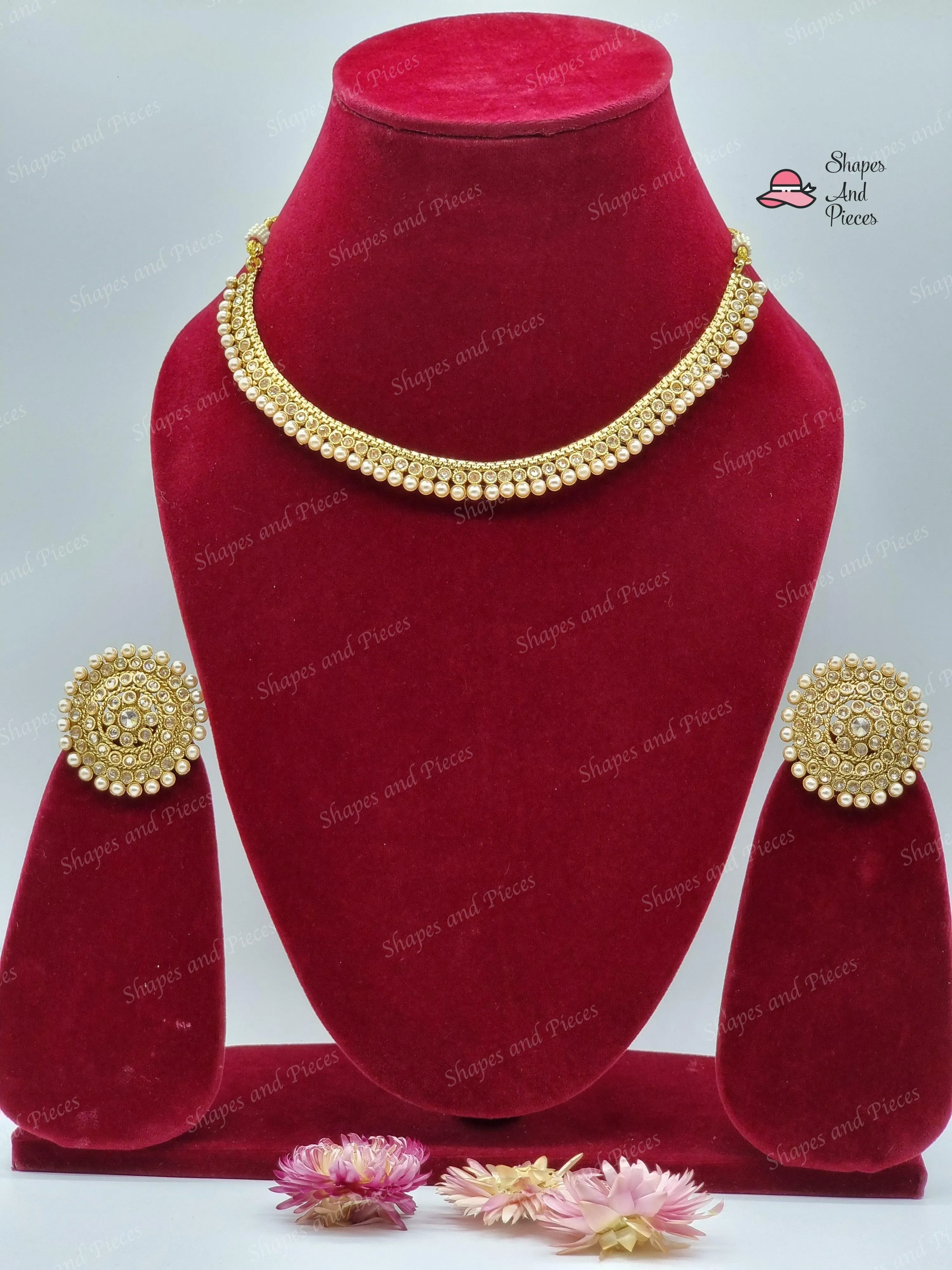 Srija Pearl Drop Chokar Set