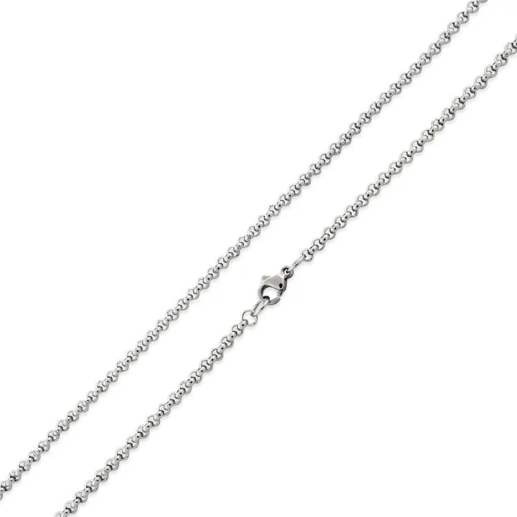 Stainless Steel 20" Round Rollo Chain Necklace 3.0 MM