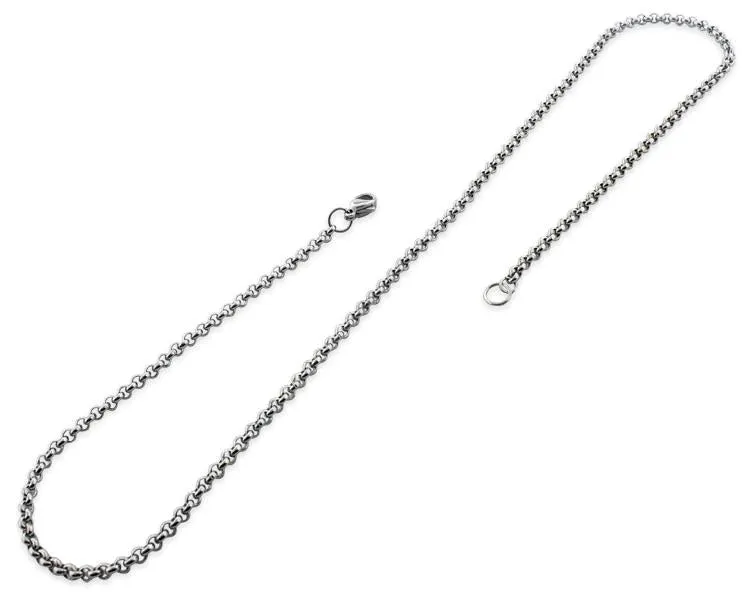 Stainless Steel 20" Round Rollo Chain Necklace 3.0 MM