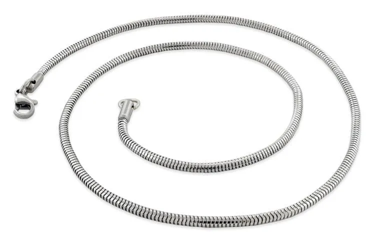 Stainless Steel 30" Snake Chain Necklace 2.4 MM