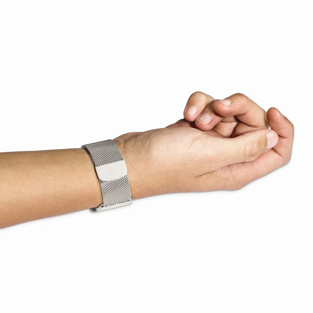 Stainless Steel Polished Mesh Adjustable ID Bracelet