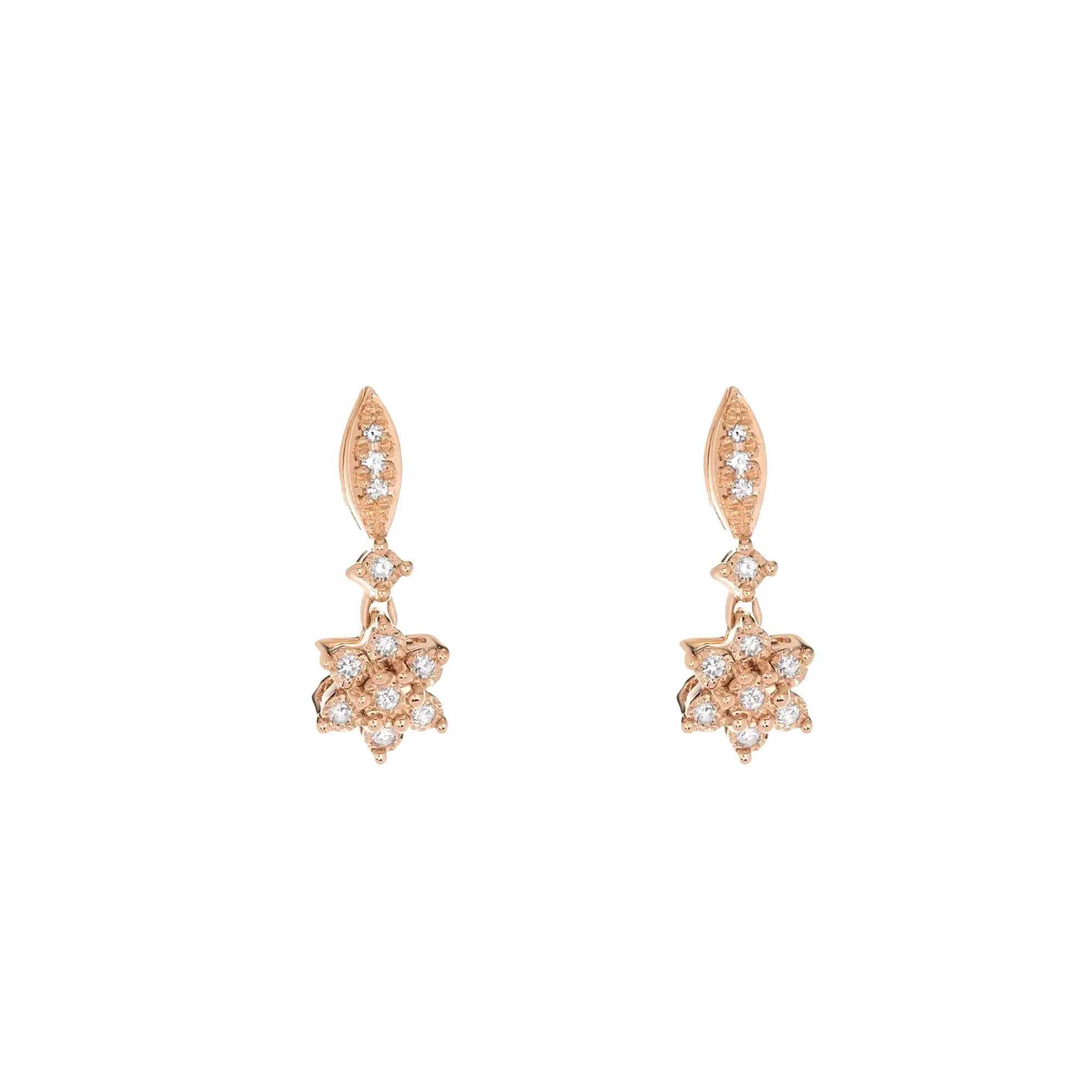 Star-Drop Diamond Earrings