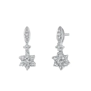 Star-Drop Diamond Earrings