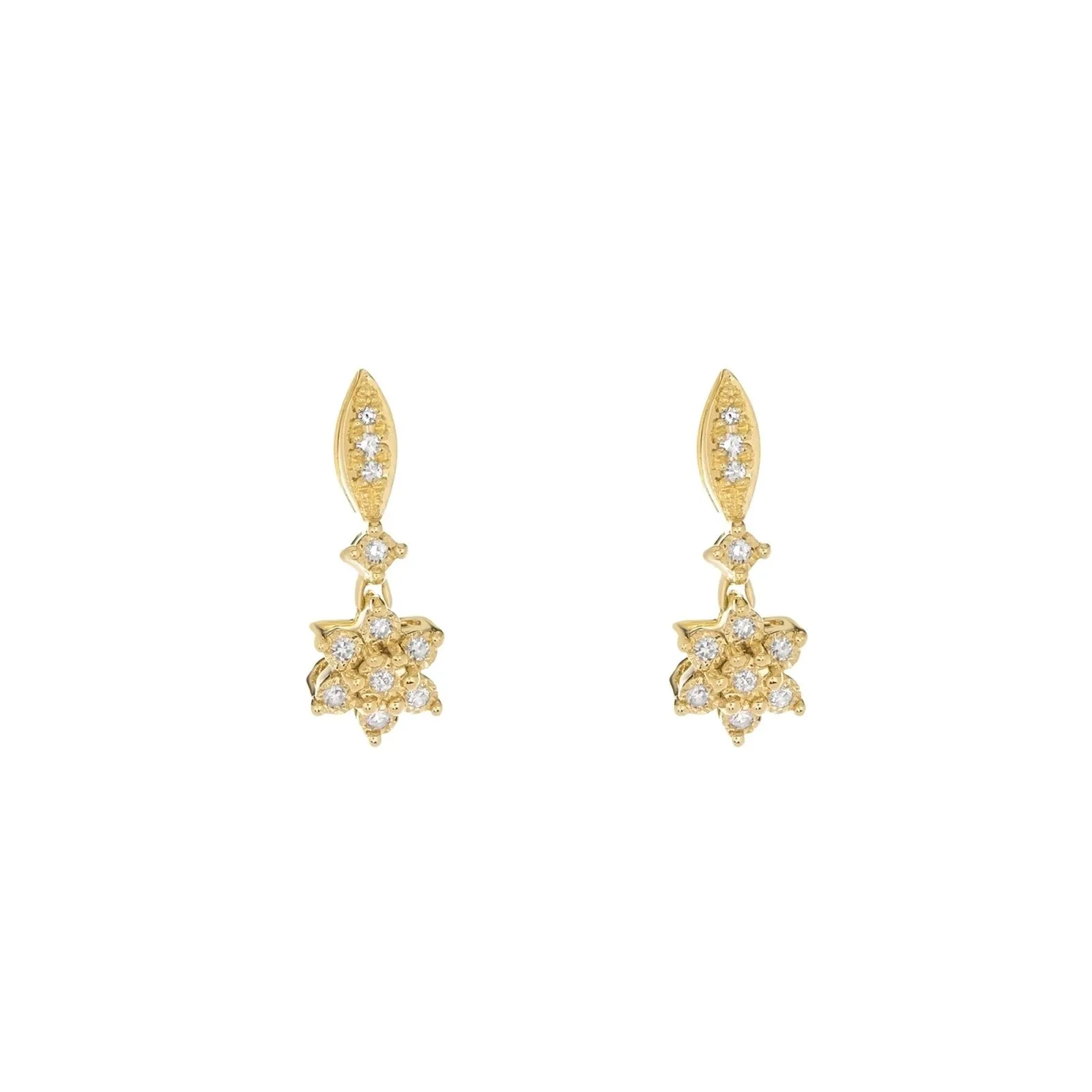 Star-Drop Diamond Earrings