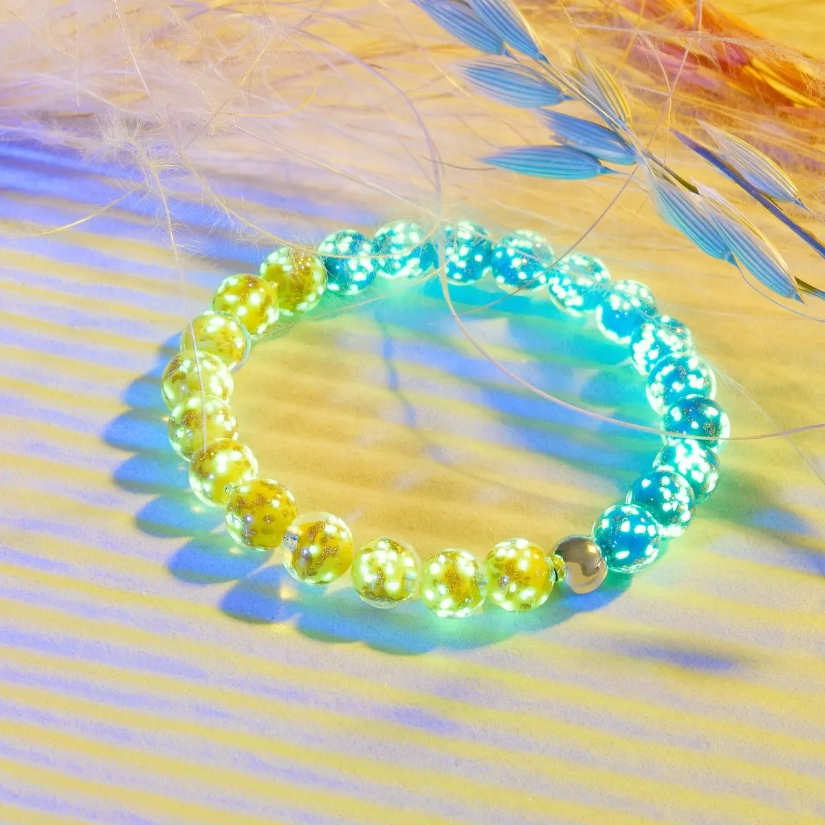 Starry Night | Ukrainian Aid | Firefly Glass Bracelet