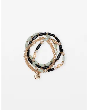Stella   Gemma - Set of 4 Multi Bead Bracelets