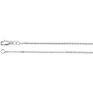 Sterling Silver 1 mm Box 24" Chain