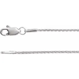Sterling Silver 1 mm Wheat 24" Chain With Lobster Clasp