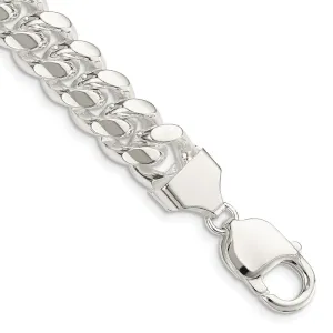 Sterling Silver 10.5mm Polished Domed Curb Chain