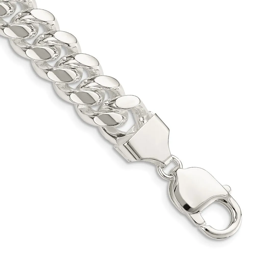 Sterling Silver 10.5mm Polished Domed Curb Chain