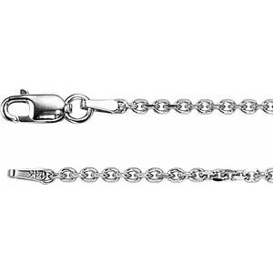 Sterling Silver 1.75 mm Solid Diamond-Cut Cable 20" Chain