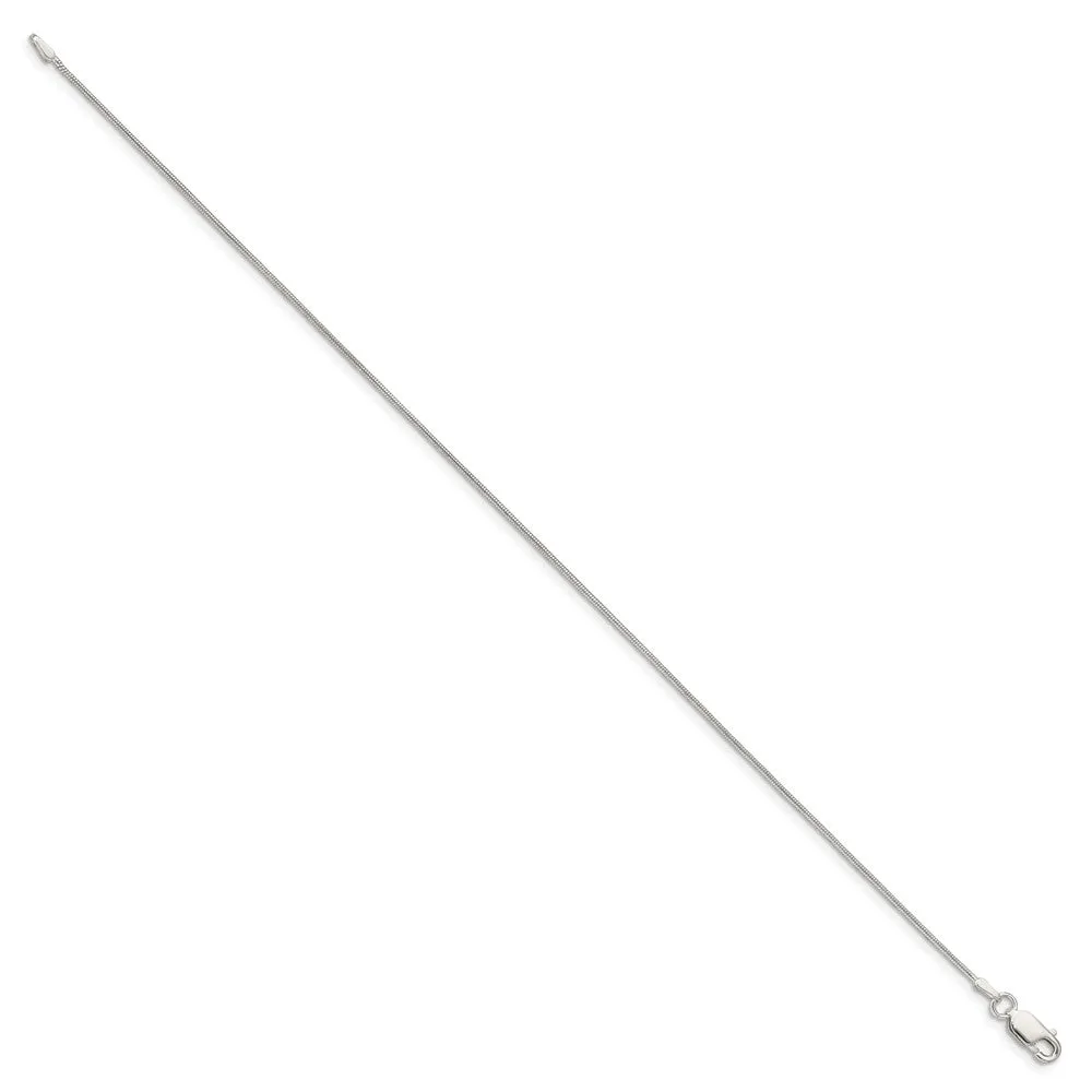 Sterling Silver .8mm Snake Chain Anklet