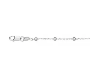 Sterling Silver Anklet with Beads
