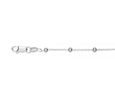Sterling Silver Anklet with Beads