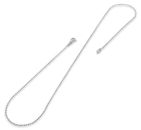 Sterling Silver Bead Ball Chain 1.2MM