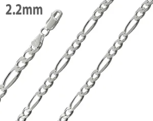 Sterling Silver Figaro Chain 2.2mm