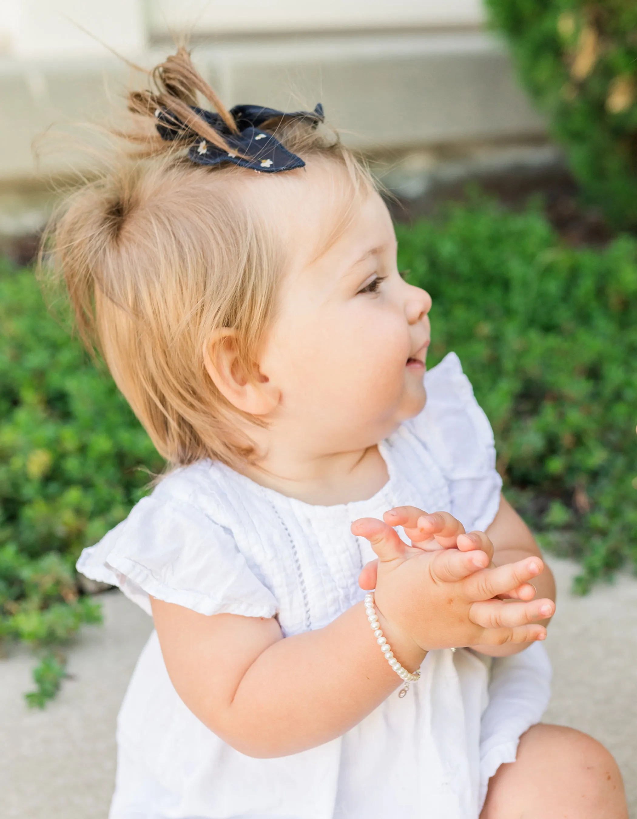 Sterling Silver Freshwater Pearl Baby Bracelet for Kids