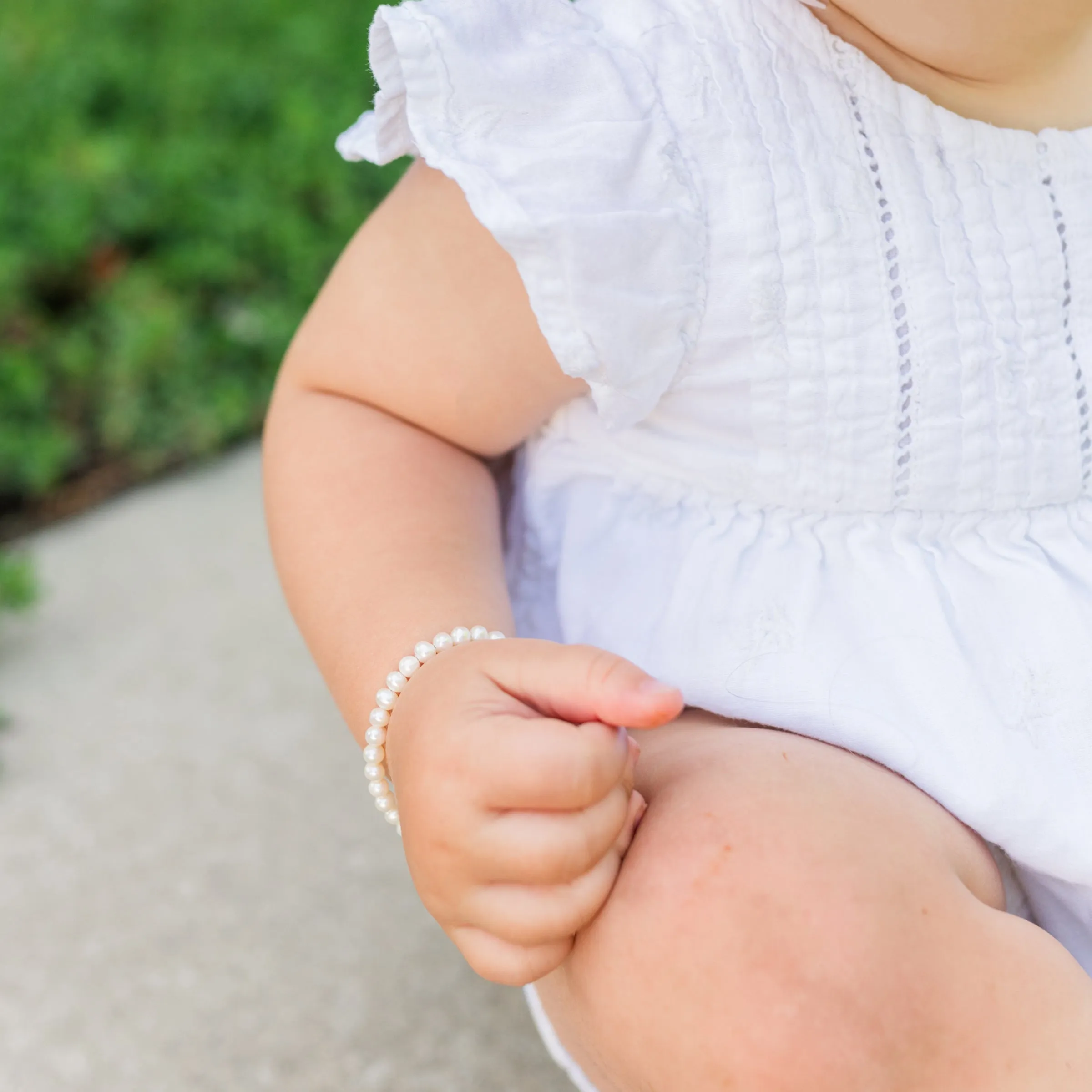 Sterling Silver Freshwater Pearl Baby Bracelet for Kids
