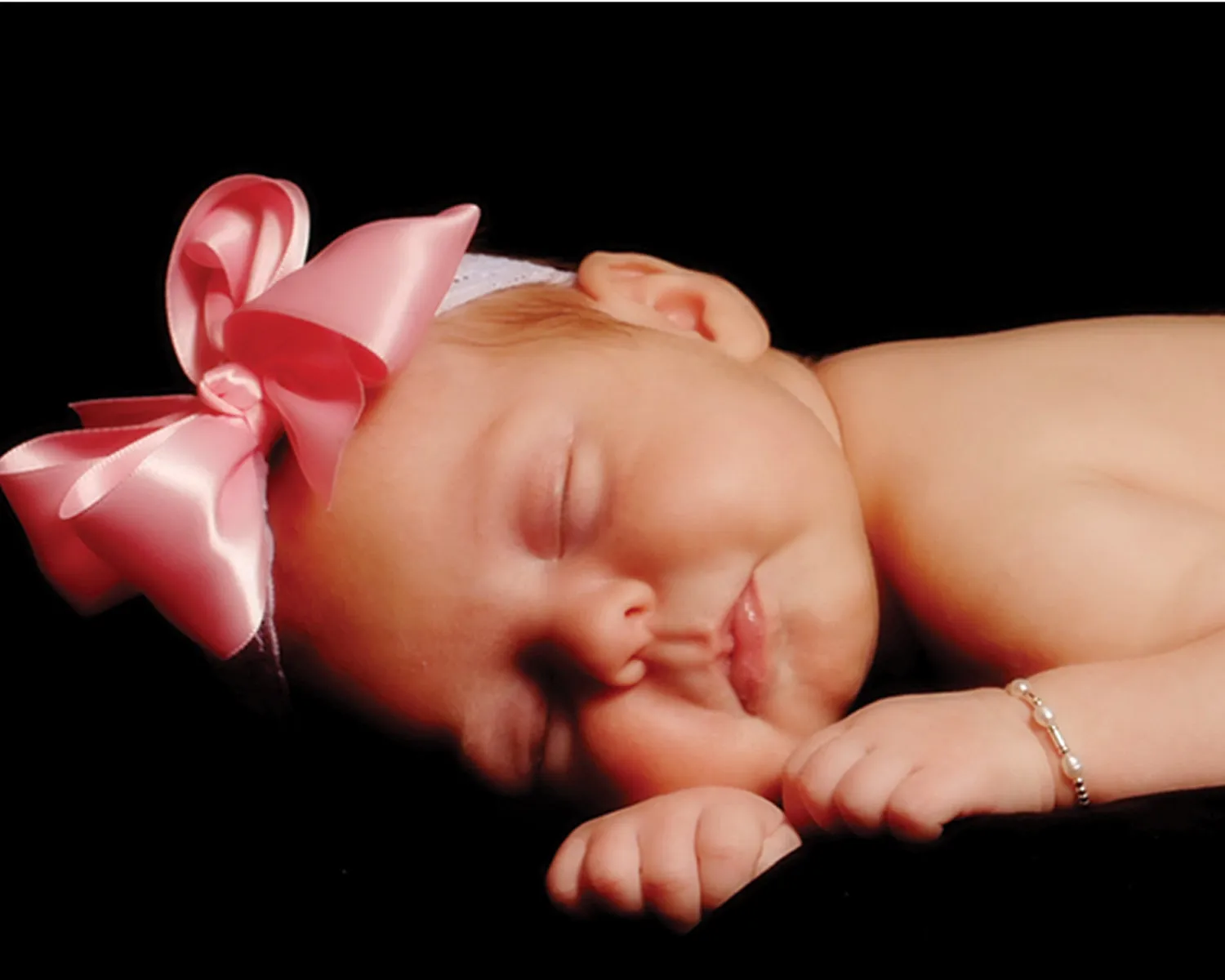 Sterling Silver Freshwater Rice Pearl Baby Bracelet for Girls