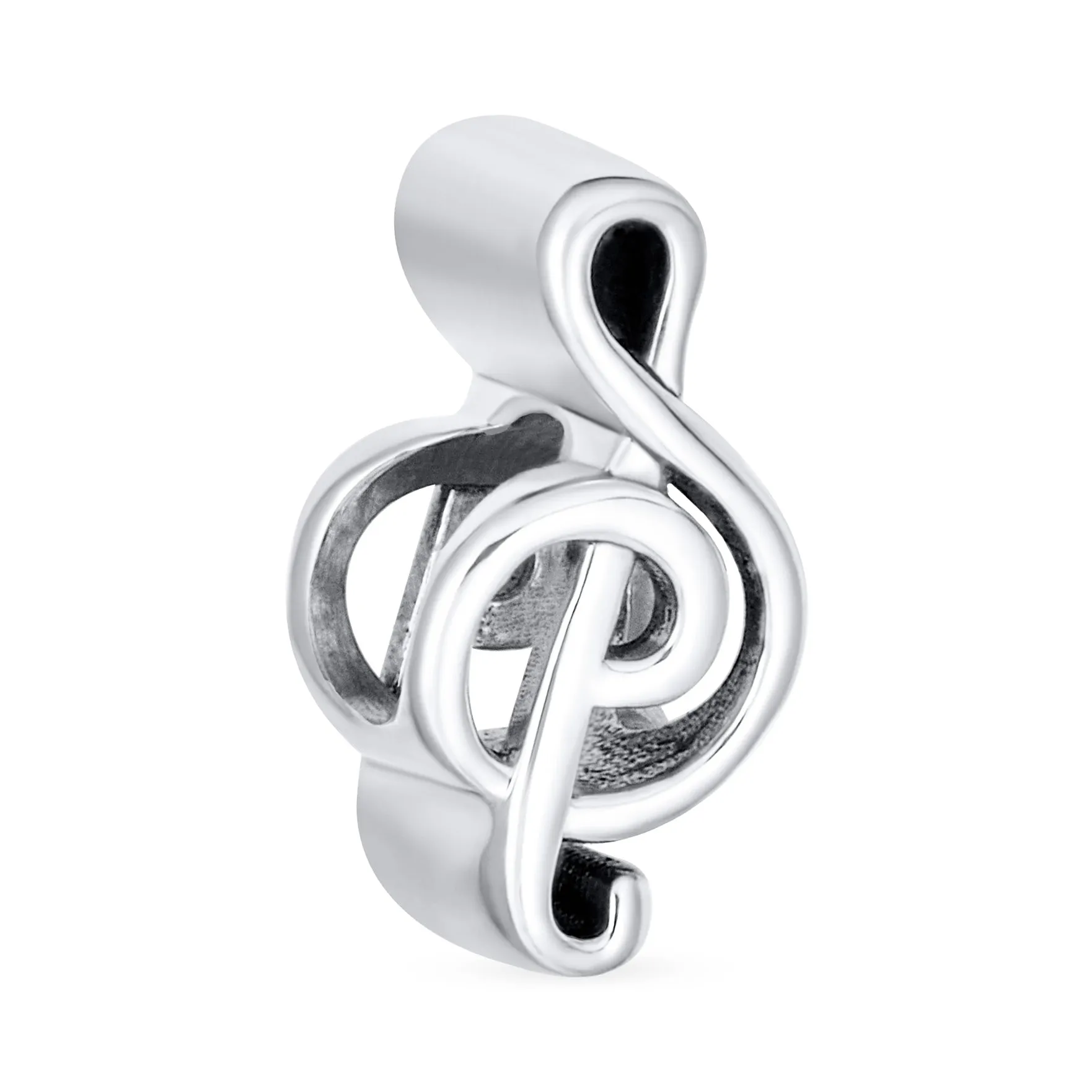 Sterling Silver G Clef Musician Charm Bead for European Bracelets