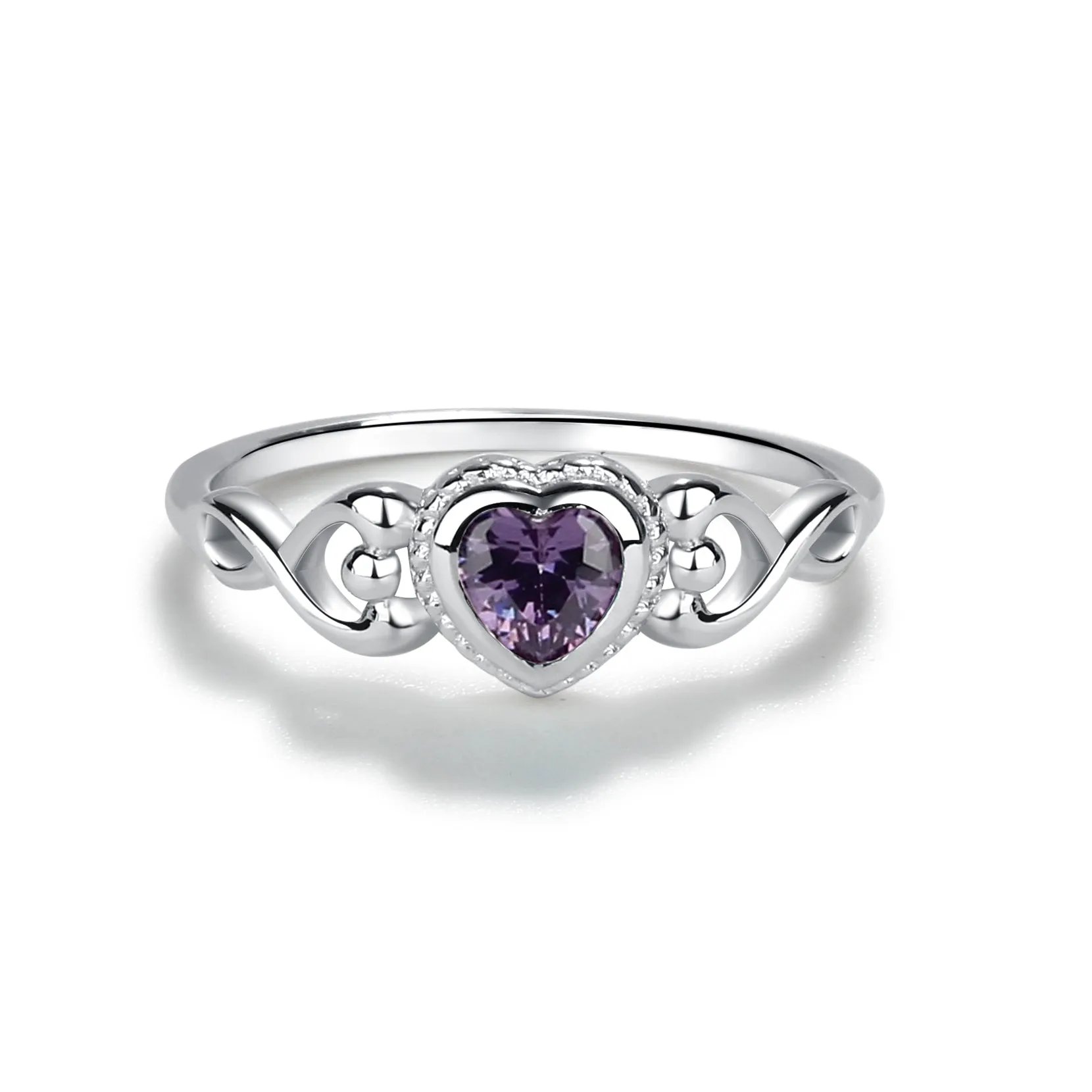 Sterling Silver Heart Baby Ring for Kids