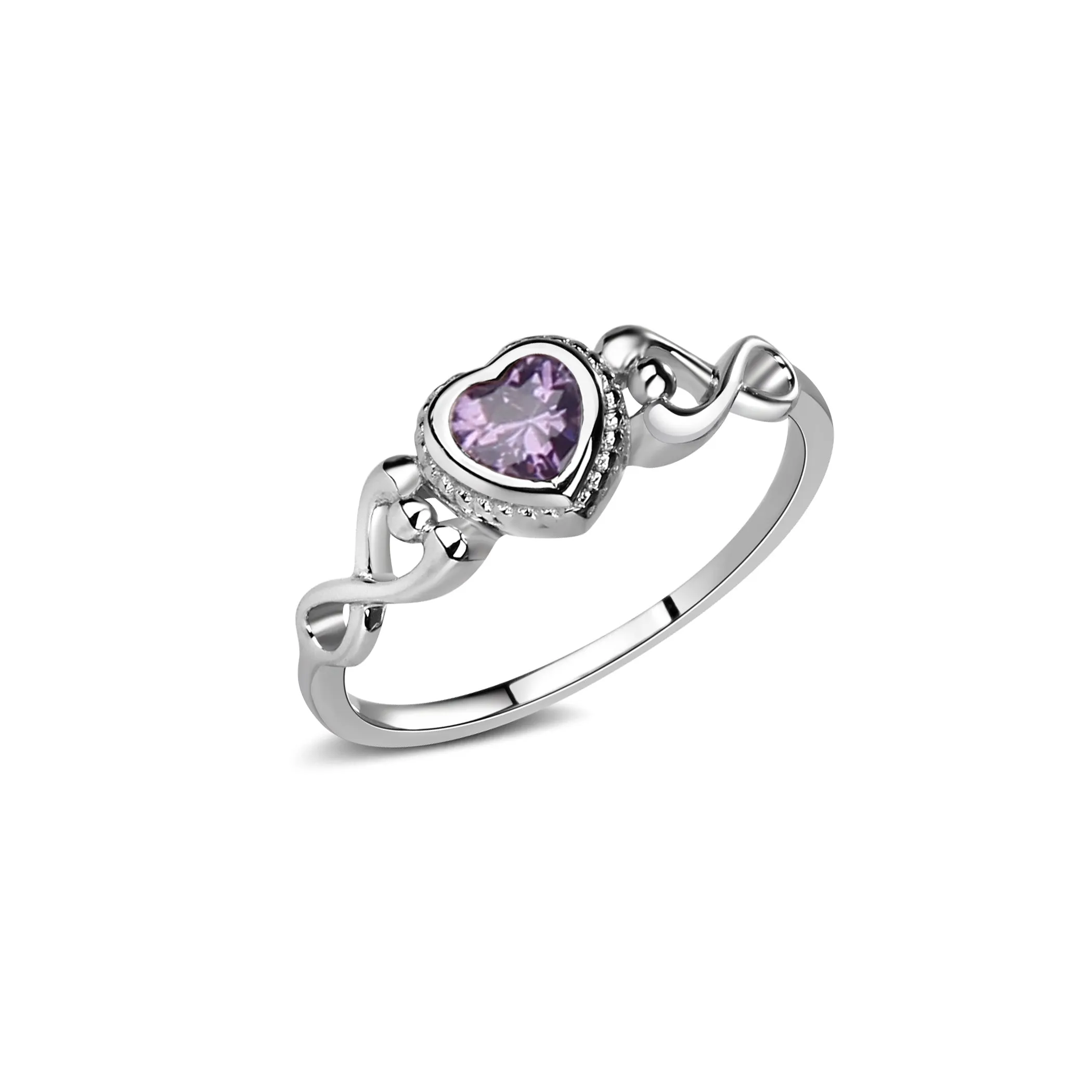 Sterling Silver Heart Baby Ring for Kids