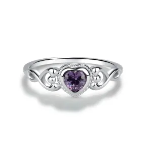 Sterling Silver Heart Baby Ring for Kids
