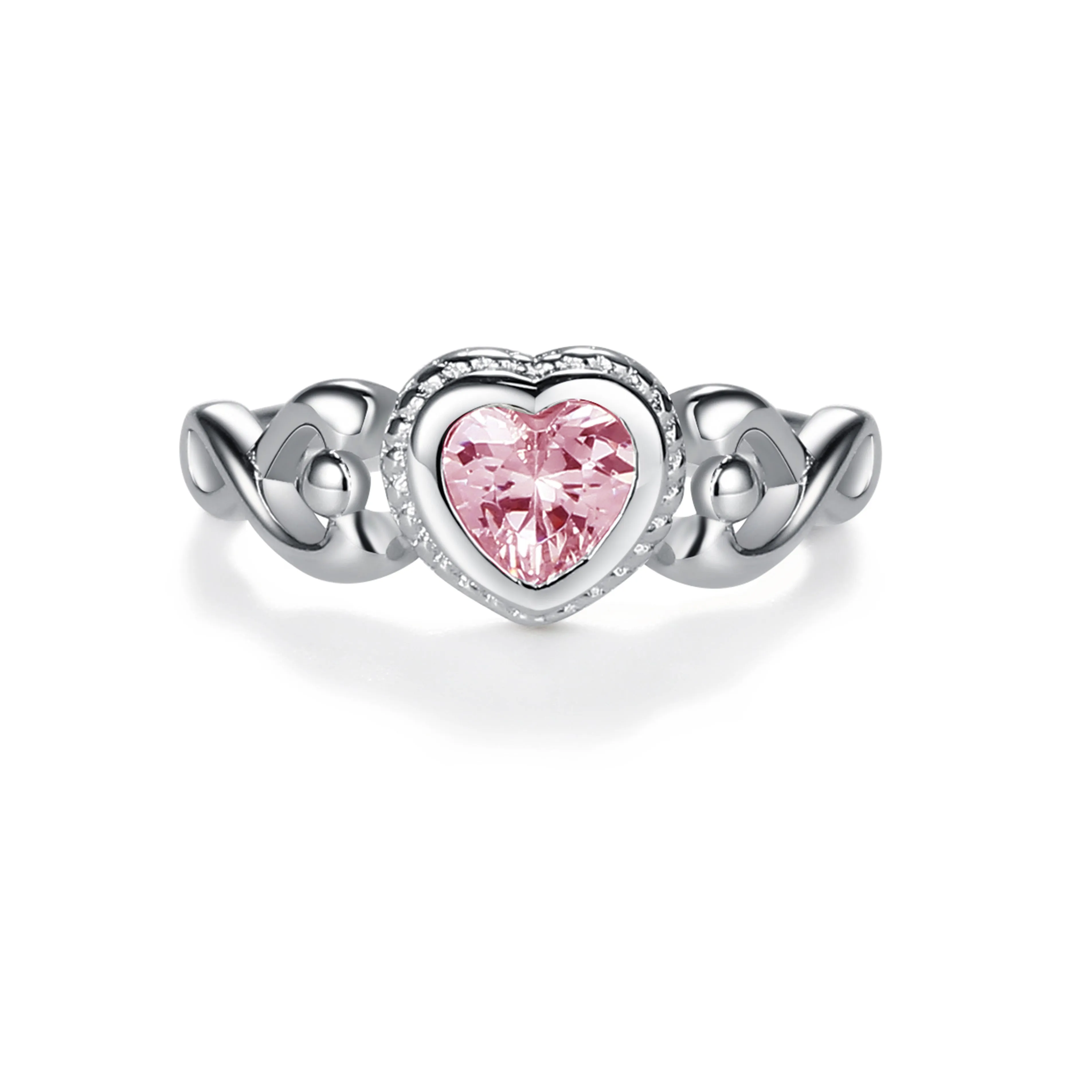 Sterling Silver Heart Birthstone Baby Ring for Kids