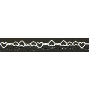 Sterling Silver Heart Chain Anklet 10"