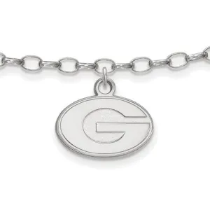 Sterling Silver LogoArt University of Georgia Anklet