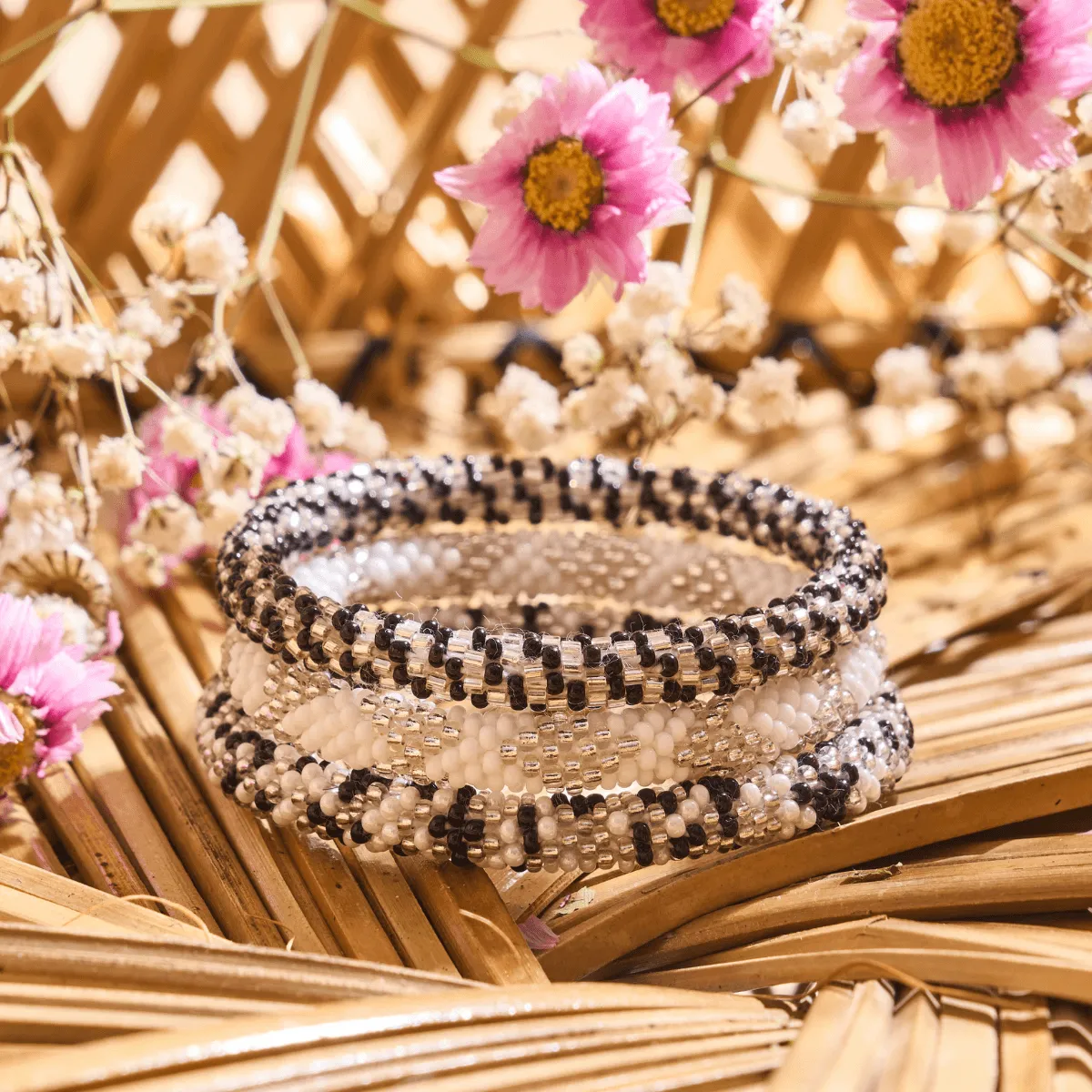 Summer Smoke | Himalayan Glass Bead Bracelet