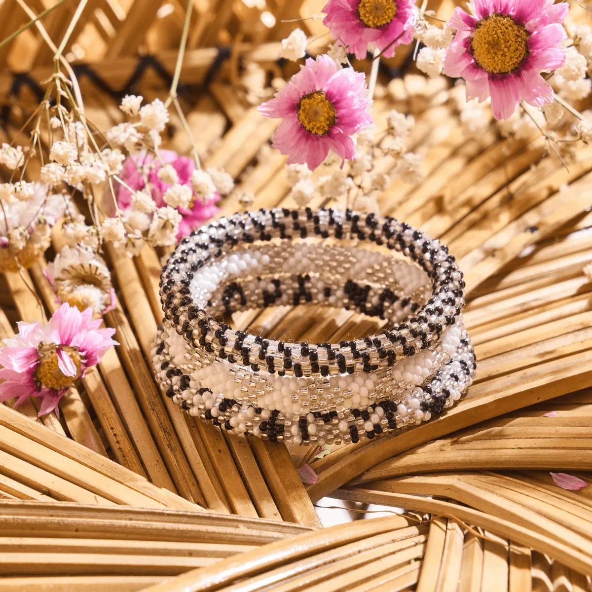 Summer Smoke | Himalayan Glass Bead Bracelet
