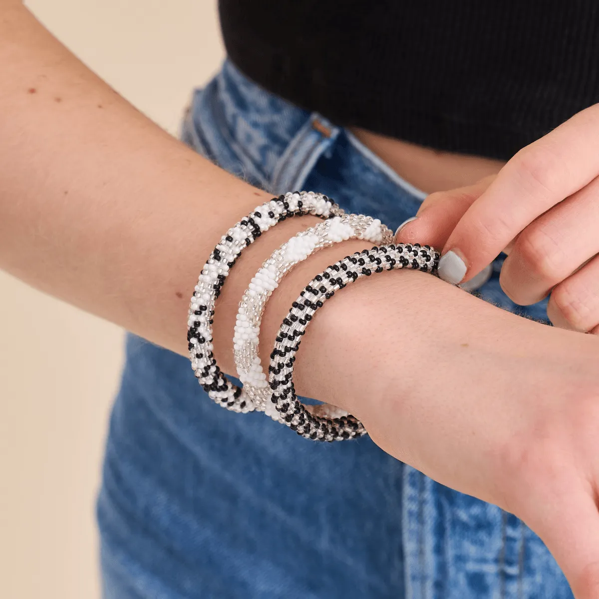 Summer Smoke | Himalayan Glass Bead Bracelet