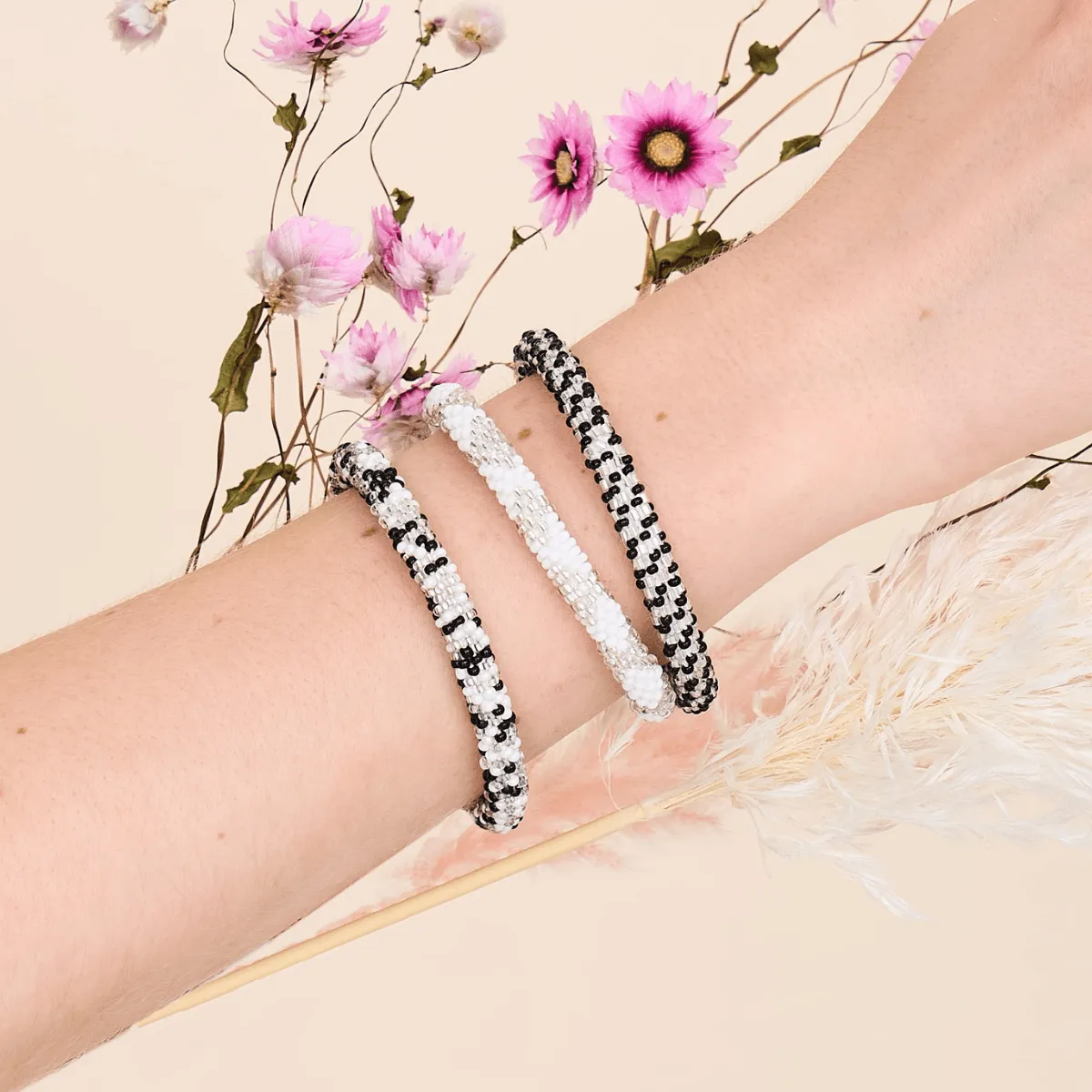 Summer Smoke | Himalayan Glass Bead Bracelet