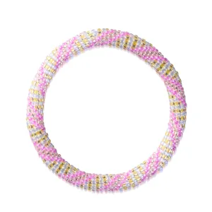 Sunset Rose | Himalayan Glass Bead Bracelet