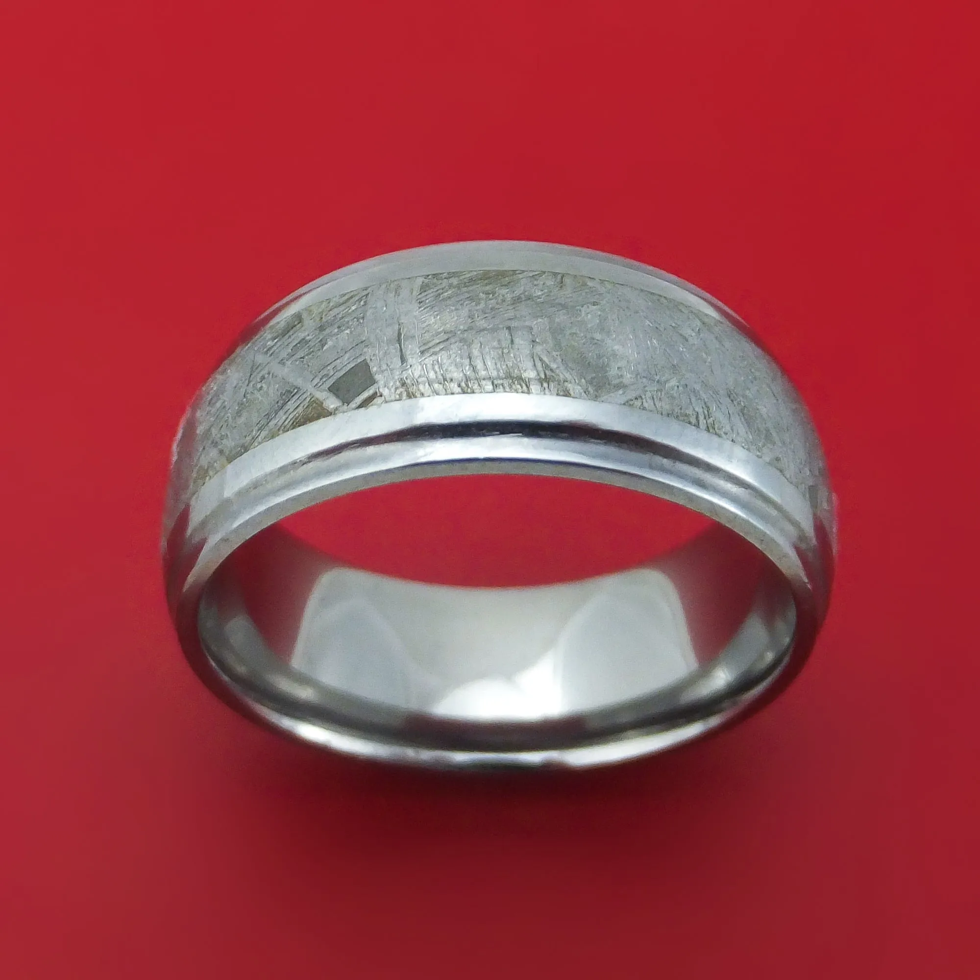 Tantalum and Meteorite Custom Made Ring