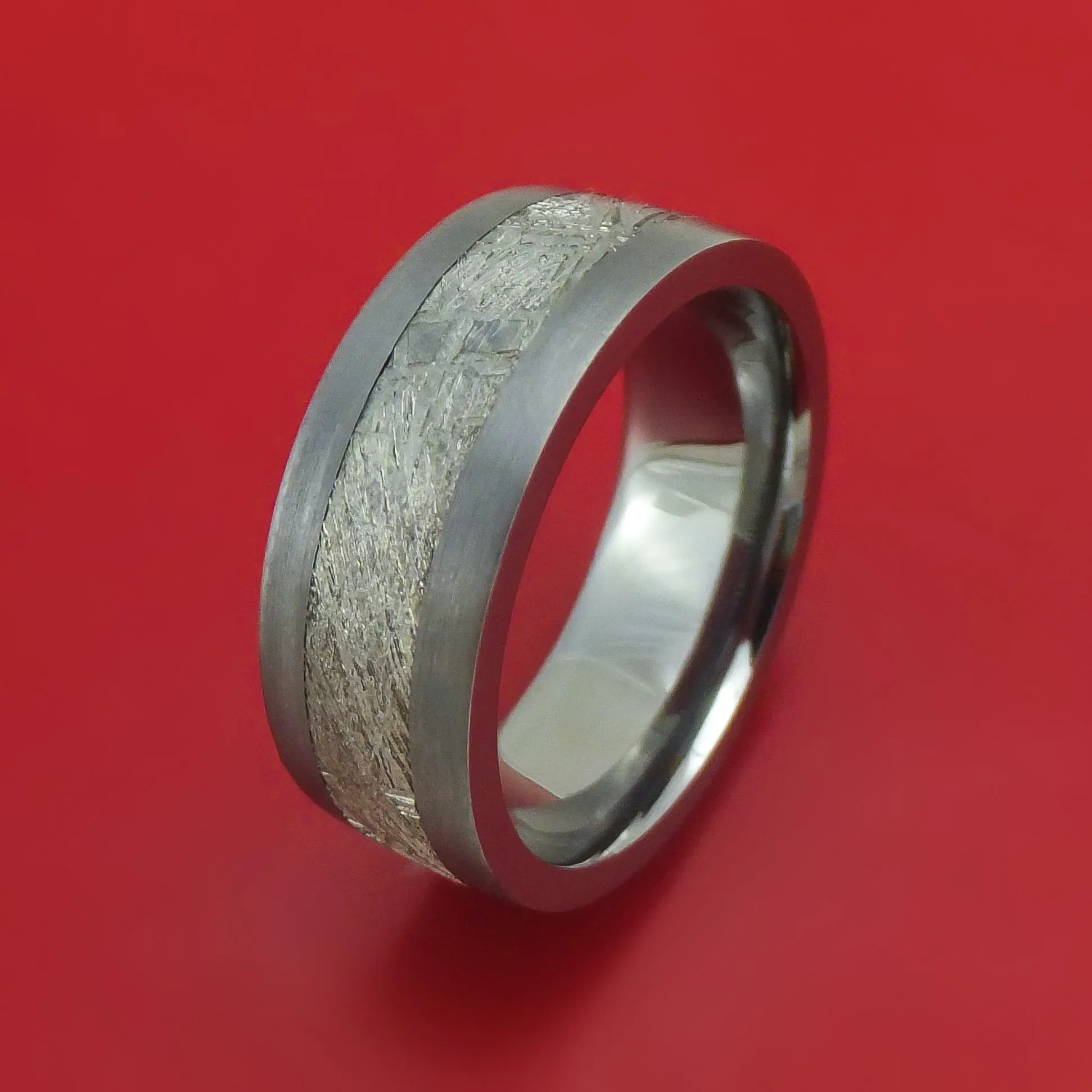 Tantalum and Meteorite Custom Made Ring