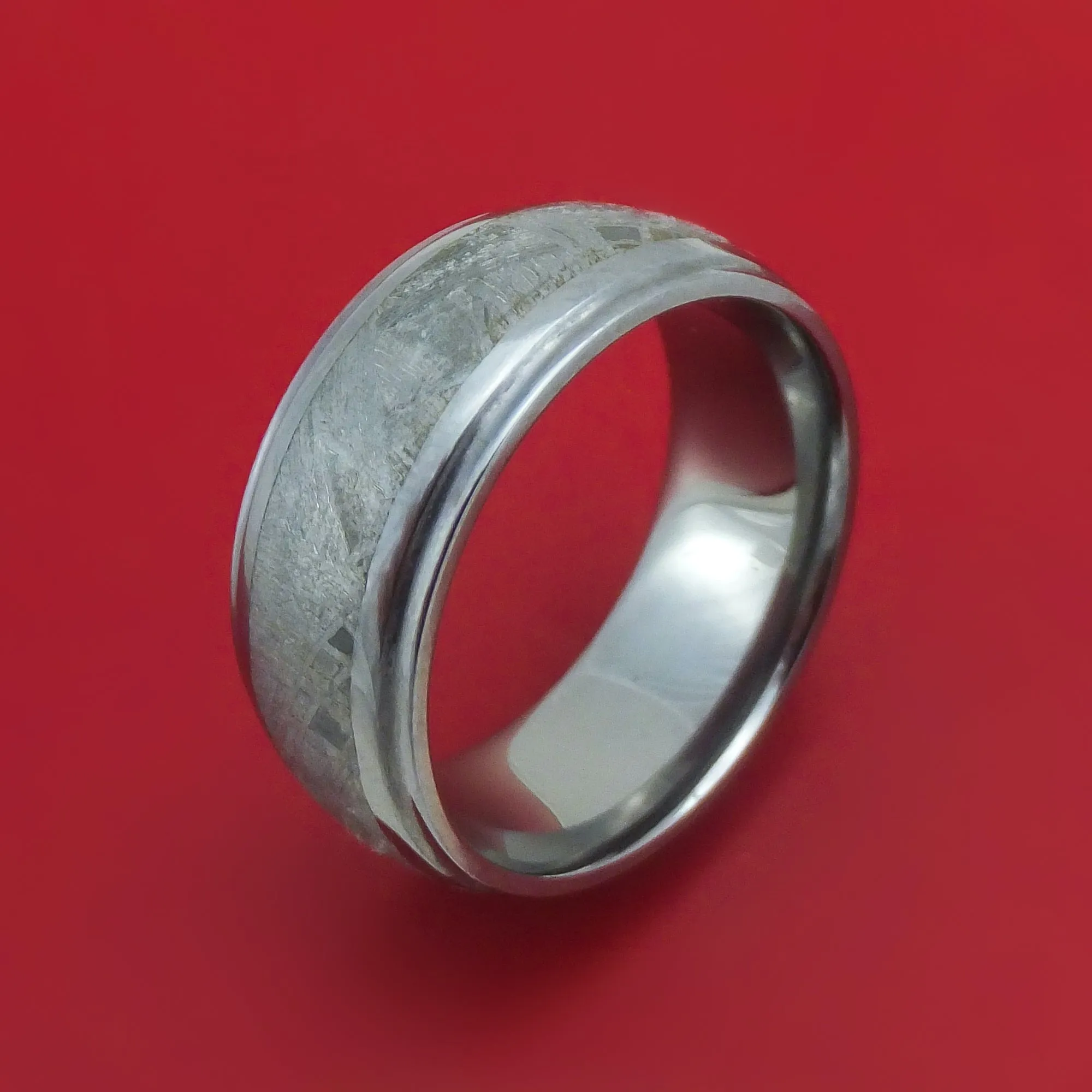 Tantalum and Meteorite Custom Made Ring