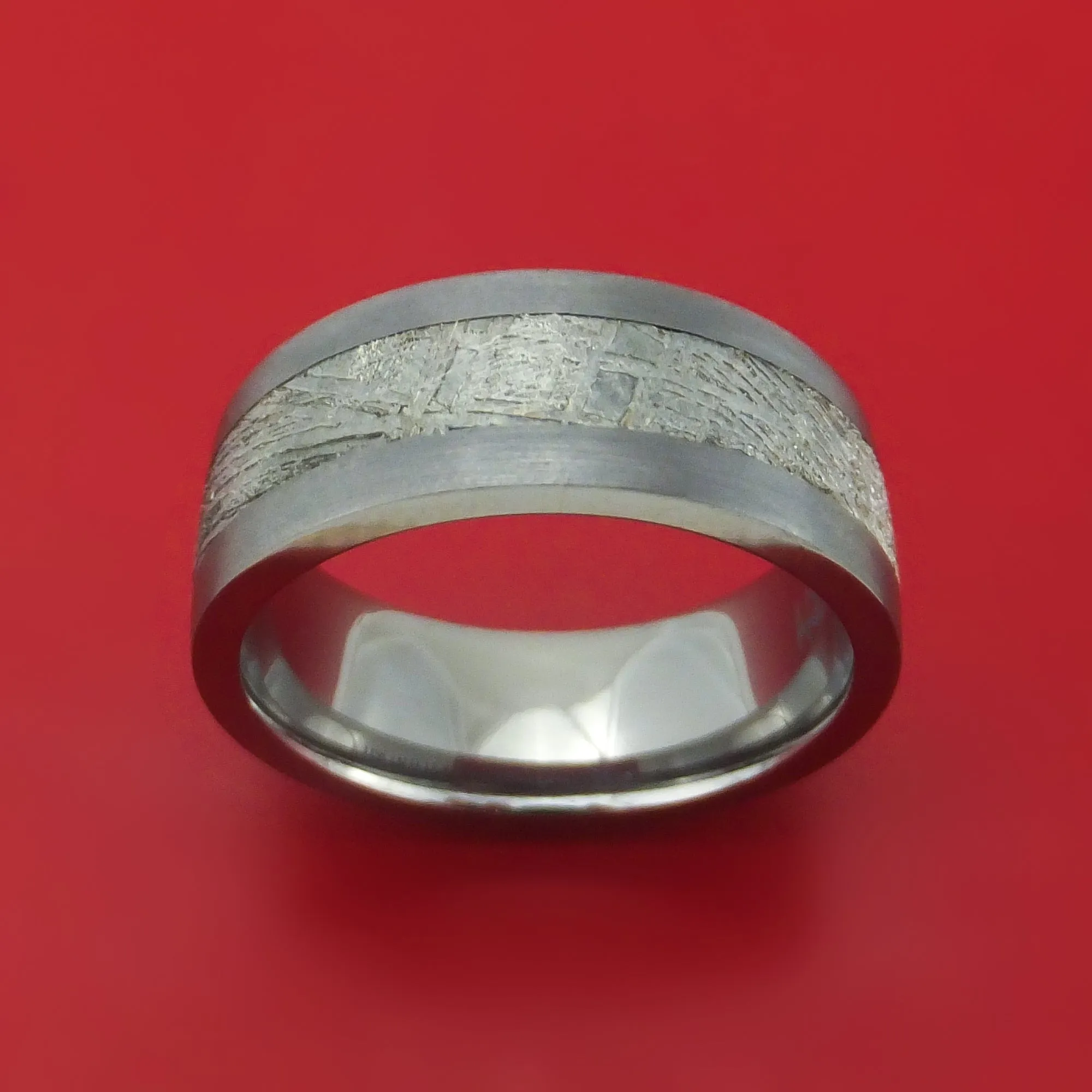 Tantalum and Meteorite Custom Made Ring
