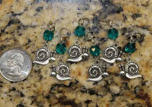 Teal Snail Stitch Marker Set